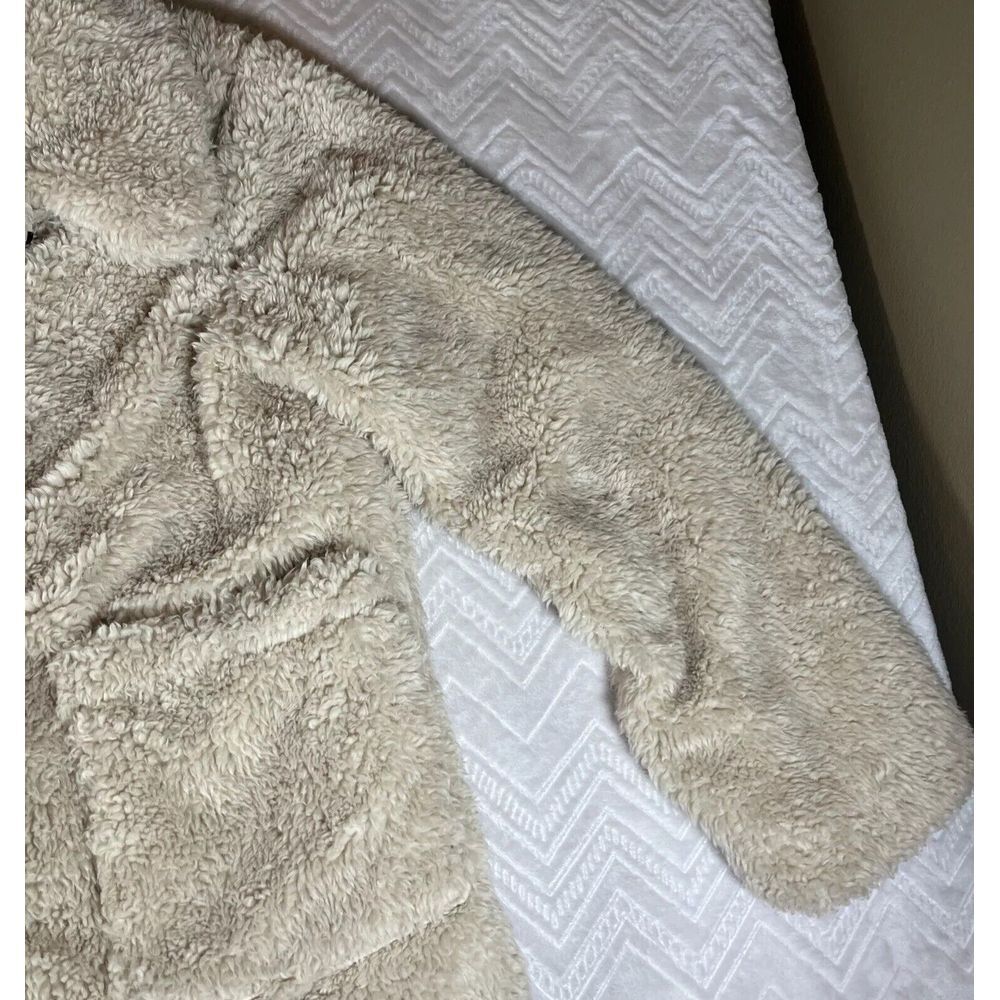 Sanctuary Sherpa Jacket Size M Teddy Bear Coat Beige Anthropologie - Picture 5 of 14